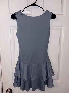 NIA Nari Dress Slate Blue Tiered Mini Sleeveless NWT Size S